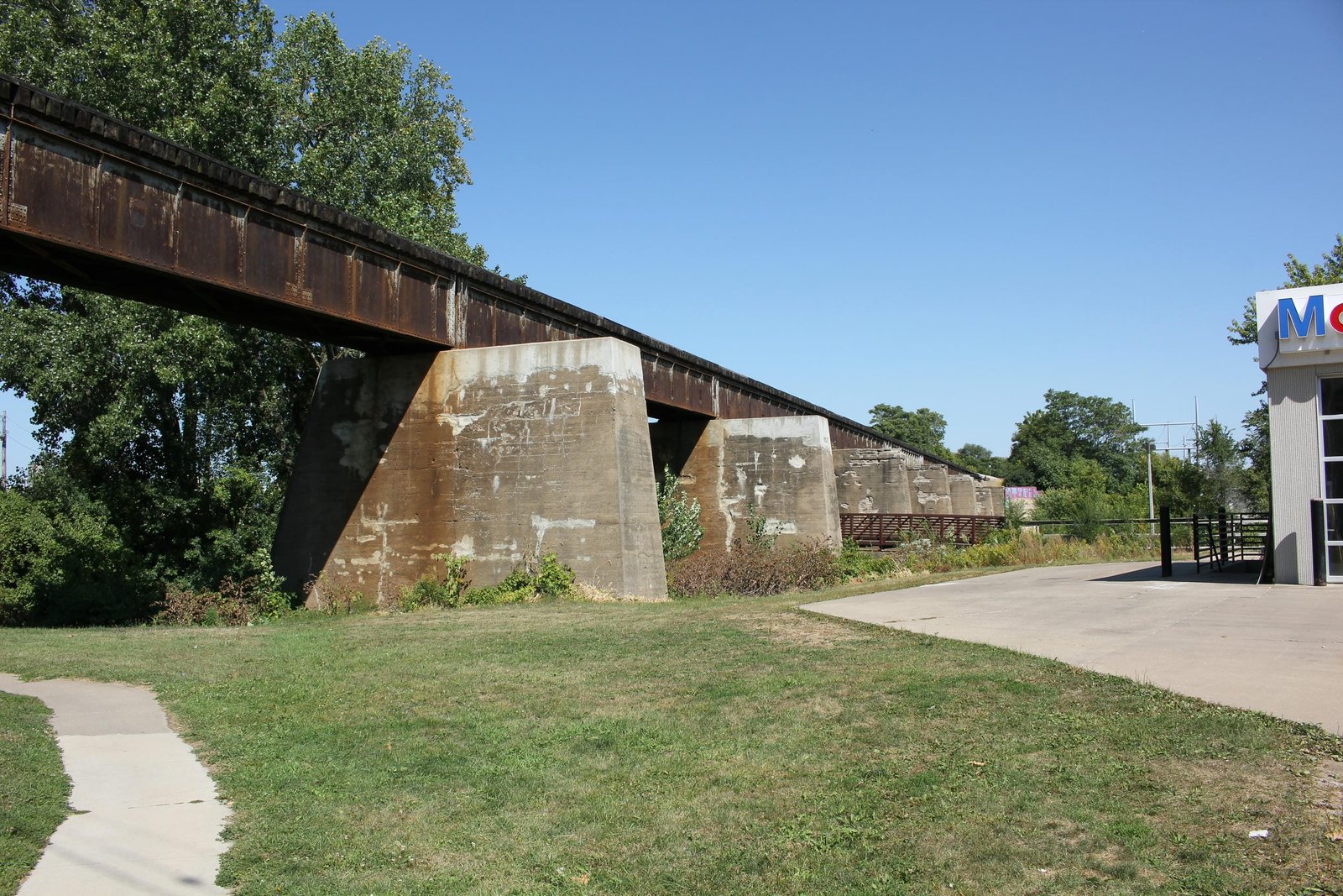 Looking east